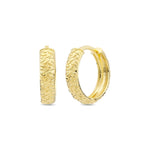 Load image into Gallery viewer, 14ct Tassiz Desenli Hoop Gold Earrings