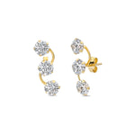 Load image into Gallery viewer, 14ct Brambles Solitaire Gold Earrings