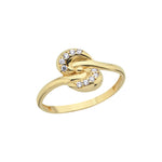 Load image into Gallery viewer, 14ct Stone Set Spiral Design Gold Ring
