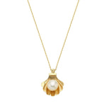 Load image into Gallery viewer, 14ct Pearl Shell Design Gold Necklace