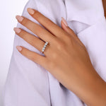 Load image into Gallery viewer, 0.95 Karat GH SI Diamond Five Stone Ring