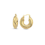 Load image into Gallery viewer, 14ct Carlotta Gold Hoop Earrings