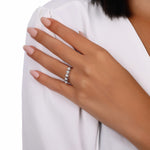 Load image into Gallery viewer, 0.72 Karat GH SI Diamond Five Stone Ring