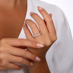 Load image into Gallery viewer, 0.75 Karat GH SI Half Eternity Diamond Ring