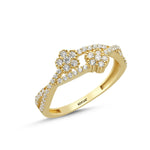 Load image into Gallery viewer, 14ct Stone Set Petalo Design Gold Ring