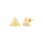 Load image into Gallery viewer, 14ct Triangle Design Gold Earrings