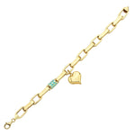 Load image into Gallery viewer, 14ct Heart Design Gold Bracelet