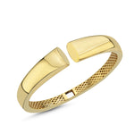 Load image into Gallery viewer, 14ct Camellia Design Gold Cuff Gold Bracelet