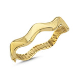 Load image into Gallery viewer, 14ct Lily Design Gold Cuff Gold Bracelet