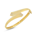 Load image into Gallery viewer, 14ct Tulip Design Gold Cuff Gold Bracelet