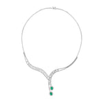 Load image into Gallery viewer, 6.99 Karat Emerald Diamond Necklace