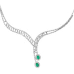 Load image into Gallery viewer, 6.99 Karat Emerald Diamond Necklace