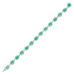 Load image into Gallery viewer, 15.17 Karat Emerald Diamond Bracelet