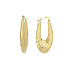 Load image into Gallery viewer, 14ct Oval Design Gold Earrings