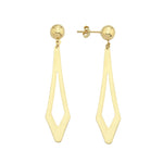Load image into Gallery viewer, 14ct Drop Sade Design Gold Earrings