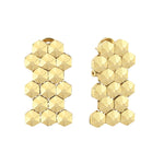 Load image into Gallery viewer, 14ct Honeycomb Design Gold Earrings
