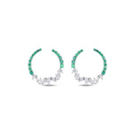 Load image into Gallery viewer, 5.22 Karat Diamond Emerald Earrings