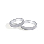 Load image into Gallery viewer, 14ct 4mm White Gold Stone Set Wedding Ring