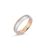 Load image into Gallery viewer, 14ct 4mm Rose & White Gold Stone Set Wedding Ring