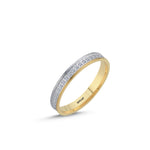 Load image into Gallery viewer, 14ct 3mm Yellow & White Gold Stone Set Wedding Ring