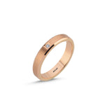 Load image into Gallery viewer, 14ct 3.5mm Rose Gold Stone Set Wedding Ring
