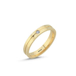 Load image into Gallery viewer, 14ct 3,5mm Yellow Gold Stone Set Wedding Ring