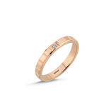 Load image into Gallery viewer, 14ct 4mm Rose Gold Stone Set Wedding Ring