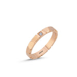 Load image into Gallery viewer, 14ct 4mm Rose Gold Stone Set Wedding Ring