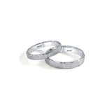Load image into Gallery viewer, 14ct 4mm White Gold Stone Set Wedding Ring
