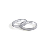 Load image into Gallery viewer, 14ct 3mm White Gold Stone Set Wedding Ring