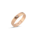 Load image into Gallery viewer, 14ct 4mm Rose Gold Stone Set Wedding Ring