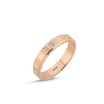 Load image into Gallery viewer, 14ct 3mm Rose Gold Stone Set Wedding Ring