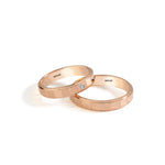 Load image into Gallery viewer, 14ct 3mm Rose Gold Stone Set Wedding Ring