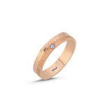 Load image into Gallery viewer, 14ct 4mm Rose Gold Stone Set Wedding Ring