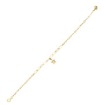 Load image into Gallery viewer, 14ct Paperclip Design Star Gold Bracelet