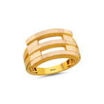 Load image into Gallery viewer, 14ct Double Ribbed Design Gold Ring