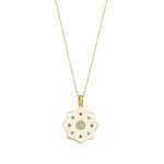 Load image into Gallery viewer, 14ct Colour Stone Set Design Gold Necklace