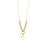 Load image into Gallery viewer, 14ct Chain Detayli Ucgen Figurlu Gold Necklace