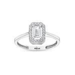 Load image into Gallery viewer, White Gold Baguette Ring