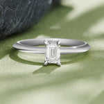 Load image into Gallery viewer, 0.50 Karat GH SI Emerald Cut Diamond Ring