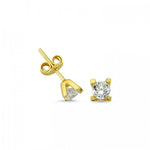 Load image into Gallery viewer, 14ct Solitaire Yellow Gold Earrings