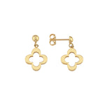 Load image into Gallery viewer, 14ct Drop Cicek Design Gold Earrings