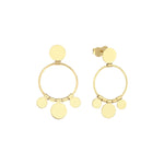 Load image into Gallery viewer, 14ct Pullu Design Hoop Gold Earrings