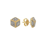 Load image into Gallery viewer, 14ct Stone Set Kup Design Gold Earrings