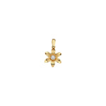 Load image into Gallery viewer, 14ct Stone Set Design Flower Gold Pendant (Chain Not Included)