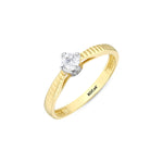 Load image into Gallery viewer, 14ct Design Solitaire Gold Ring