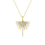 Load image into Gallery viewer, 0.41 Karat Emerald Stone Set Diamond Necklace