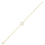 Load image into Gallery viewer, 14ct Stone Set Star Design Gold Bracelet