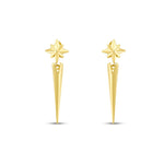 Load image into Gallery viewer, 14ct Astral Design Gold Earrings