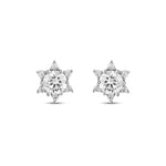 Load image into Gallery viewer, White Gold Lotus Earrings